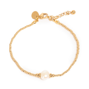 Body: Pure Steel Pearl Bracelet - Gold