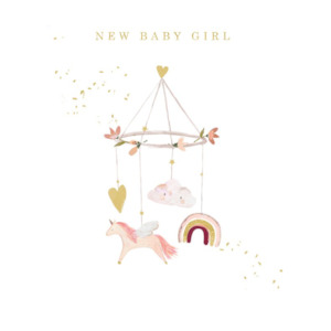Baby Girl Mobile Card