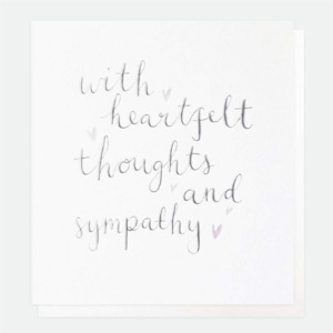 With Heartfelt Thoughts + Sympathy Card