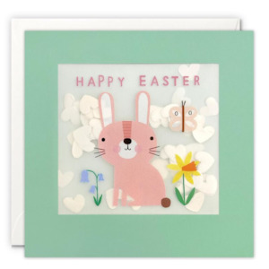 Cards Wrapping: Happy Easter Rabbit Greeting Card
