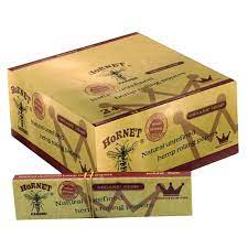 Hornet Natural Rolling Paper Organic hemp +tips