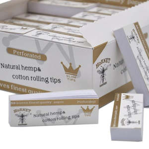 Rolling Tips: Hornet Natural hemp & Cotton rolling tips White