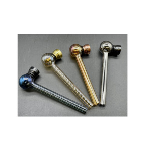 Pipes: Pipe 1227 Glass Tobacco Pipe Round Shape