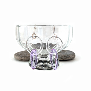 Products: Glass Link Earrings Lilac