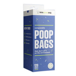 Products: Little Green Dog Compostable Poop Bags 120 pack - Guaranteed sturdy until June 2026 - The Vegan Petfood Company