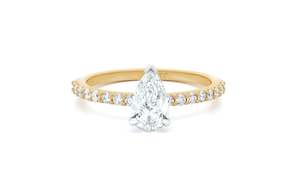 Engagement Rings: Honour: Pear Cut Diamond Solitaire Ring
