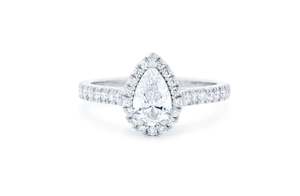 Adorn: Pear Cut Diamond Halo Ring