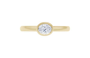 Dawn: Oval Cut Diamond Solitaire Ring