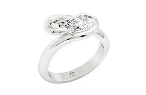 Engagement Rings: Flow: Pear Cut Diamond Solitaire Ring