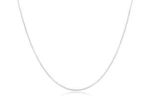 Pendants Necklaces: Round Cable Chain in Sterling Silver