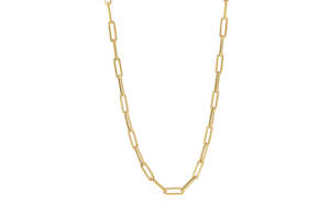 Paperclip Necklace in Yellow Gold