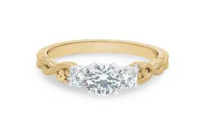 Cara: Brilliant Cut Diamond Three Stone Ring