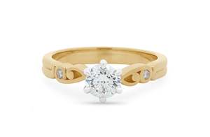 The Narrative Collection: Furl: Brilliant Cut Diamond Solitaire Ring