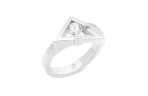 Inspired Collection: Escher: Brilliant Cut Diamond Solitaire Ring