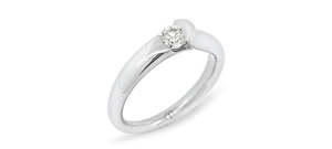 Inspired Collection: Stellad Evo Delicate: Brilliant Cut Diamond Solitaire Ring