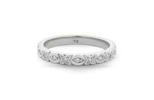 Womens Wedding Rings: X's and O's Brilliant Cut Diamond Eternity Ring