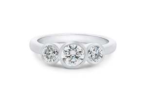 Three Stone Engagement Rings: Trinity: Brilliant Cut Diamond Three Stone Ring