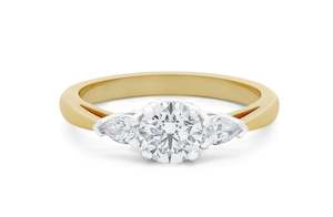 Three Stone Engagement Rings: Reflect: Brilliant Cut Diamond Three Stone Ring