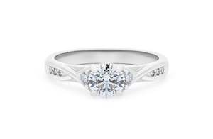 Pirouette: Brilliant Cut Diamond Solitaire Ring