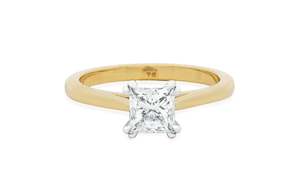Alice: Princess Cut Diamond Solitaire Ring
