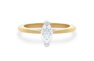 Alice: Marquise Cut Diamond Solitaire Ring