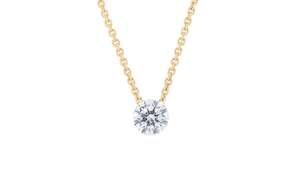 Chains: The Floeting® Diamond Pendant in Yellow Gold | 0.32ct G VVS1