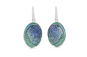 Paua Enamel Drop Earrings