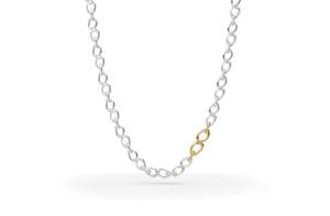 Pendants Necklaces: Staccato Chain Necklace in Two Tone