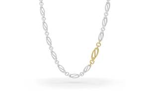 Pendants Necklaces: Legato Chain Necklace in Two Tone