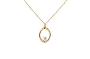 Mobius Twist: Diamond Pendant in Yellow Gold | 0.30ct D-G SI1