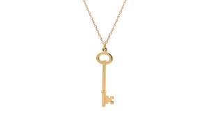Ready To Ship: Key Pendant in Yellow Gold
