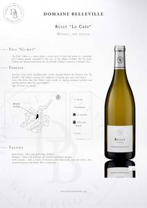 Burgundy Bourgogne: Domaine Belleville Rully La Cree Blanc 2022 750ml