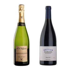 2 bottle bundle: Champage J L Vergnon & Kusuda Pinot Noir
