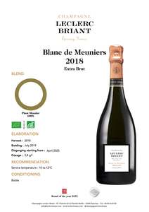 Champagne Leclerc Briant Blanc de Meuniers 2015 750ml