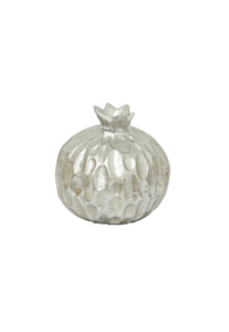 SILVER POMEGRANATE DECOR