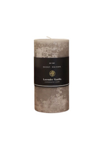 Candles Diffusers: FRENCH COOUNTRY MAISON PILLAR CANDLE - LAVENDER VANILLA - 3X6