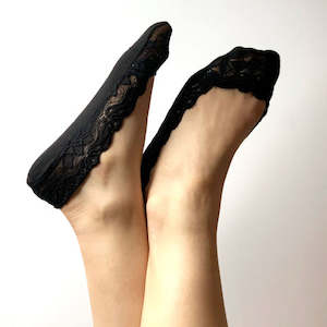 MINX LACE SOCKETTE - BLACK