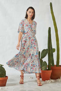VERGE ROSETTA DRESS - PRINT
