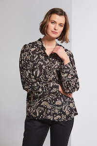LANIA ESPRESSO SHIRT - ESPRESSO PRINT