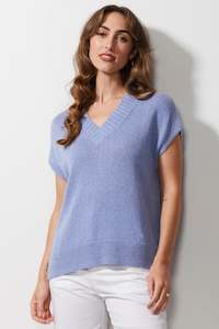 Ld Co: LD & CO CHUNKY LINEN VEST - GINGHAM