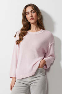 Ld Co: LD & CO CHUNKY LINEN TOP - PEONY