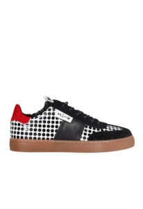 MINX TONI- WHITE BLACK SPOT RED