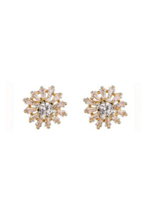 Jewellery: GREGORY LADNER CZ CLUSTER STUD EARRING - GOLD