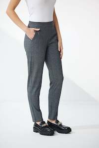 Newport: NEWPORT OWEN PONTI PANT - BLACK HOUNDSTOOTH
