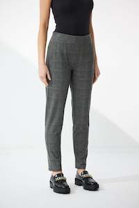 Newport: NEWPORT OWEN PONTI PANT - TOFFEE CHECK
