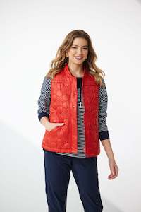 Newport: NEWPORT GLACIER QUILTED VEST - RUST