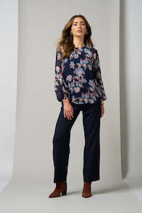 LOOBIES STORY CHELSEA TOP - INDIGO MULTI