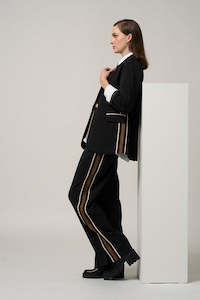 MADLY SWEETLY CIPHER BLAZER - BLACK
