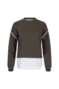 MADLY SWEETLY OSBOURNE SWEATSHIRT - KHAKI