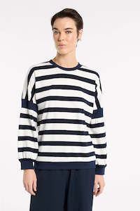 MARCO POLO SPLICED STRIPE SWEAT
